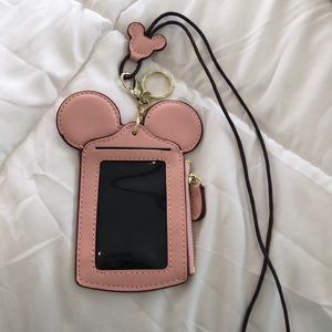 Combo mini card holder, coin purse and key chain.